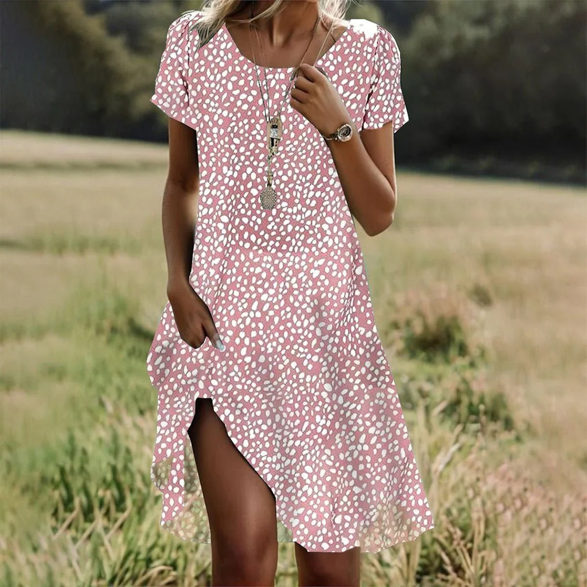 Helvano | Midikleid für Damen mit Blumenmuster