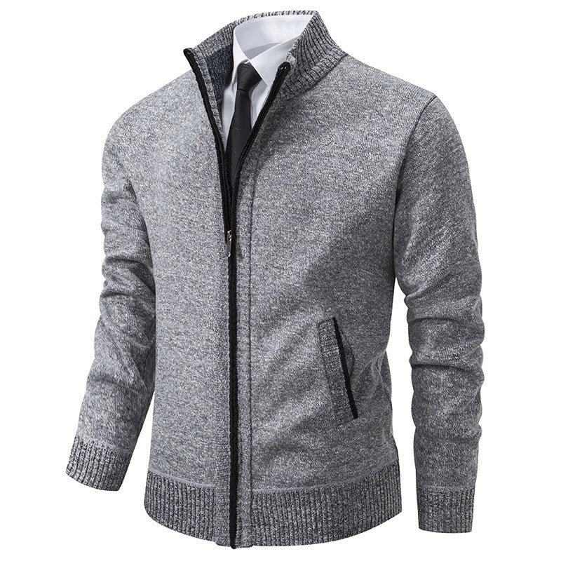 Helvano | Strickjacke mit Stehkragen und Reissverschluss für Herren
