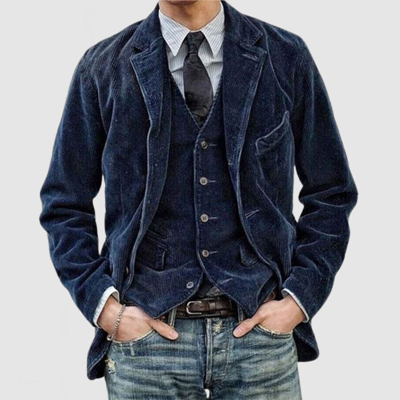 Helvano | Cord-Blazer für Herren mit modernem Schnitt