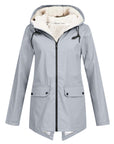Helvano | Gefütterte Regenjacke mit Kapuze für Damen