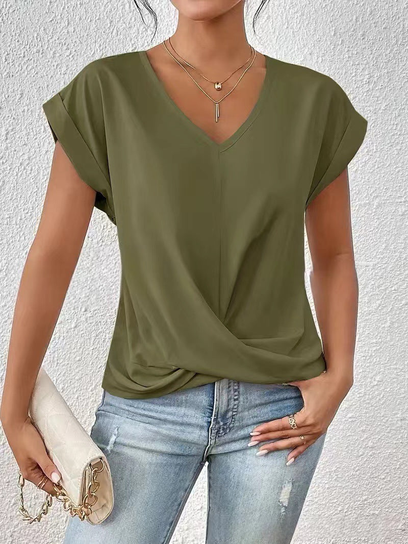 Helvano | Damen T-Shirt mit V-Ausschnitt