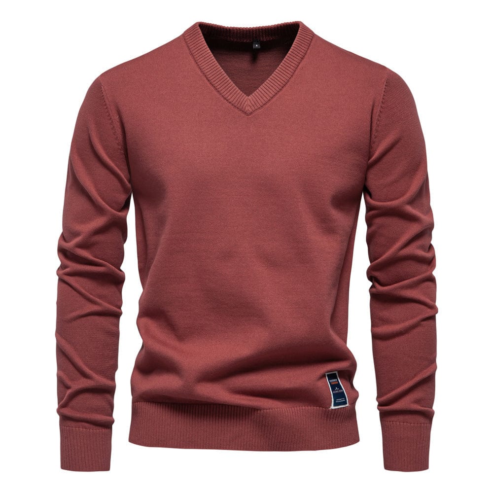 Helvano | Herren V-Neck Pullover aus Baumwolle