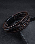 Helvano | Herren-Lederarmband in Schwarz