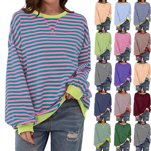 Helvano | Sweatshirt für Damen mit bunten Streifen
