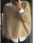 Helvano | Oversized Pullover mit U-Boot-Ausschnitt für Damen