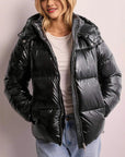 Helvano | Damen Steppjacke mit verstellbarer Kapuze
