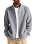 Helvano | Strickjacke mit Stehkragen und Reissverschluss für Herren