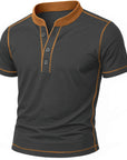 Helvano | Henley-Shirt für Herren mit Kontrastblende