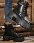 Helvano | Robuste Schnürstiefel mit Profilsohle für Damen