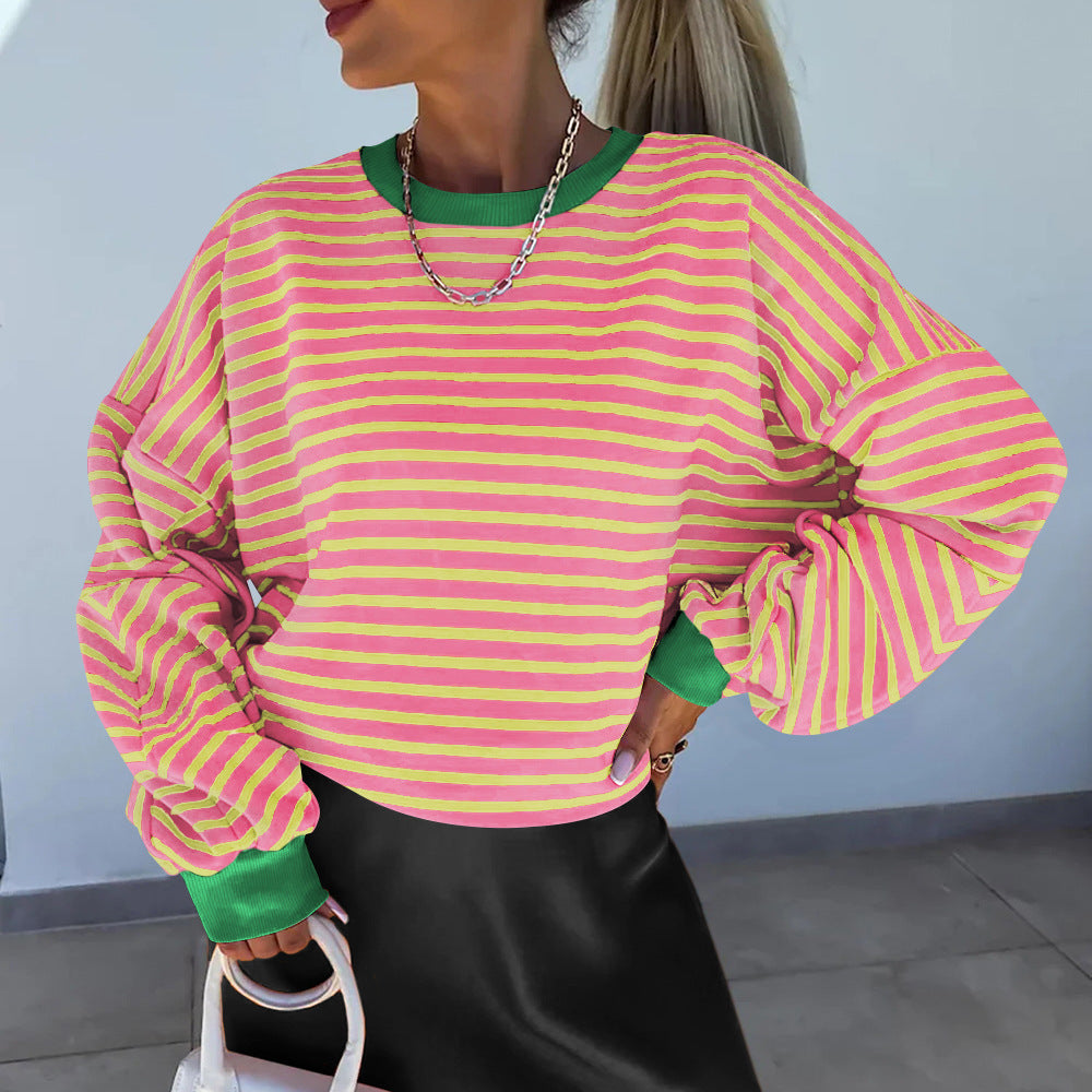 Helvano | Gestreiftes Boxy-Sweatshirt für Damen