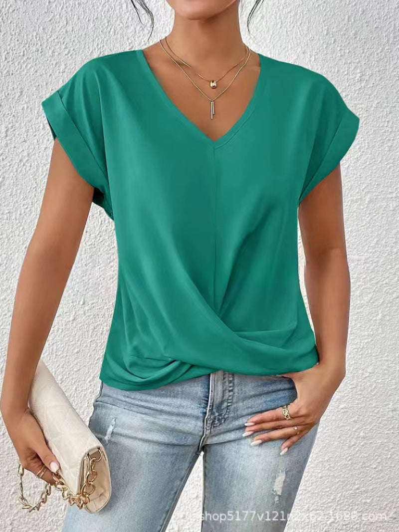 Helvano | Damen T-Shirt mit V-Ausschnitt