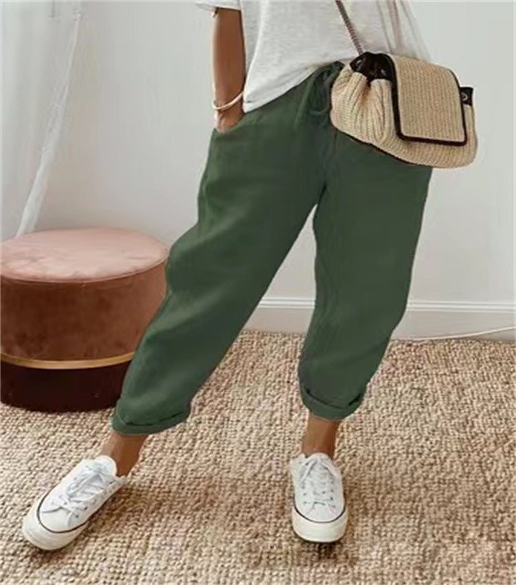 Helvano | Lockere Leinenhose für Damen