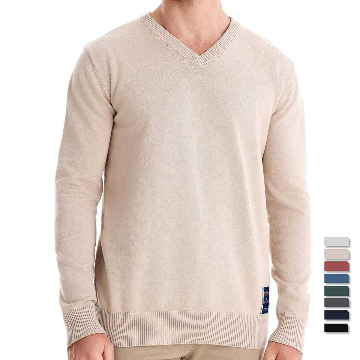 Helvano | Herren V-Neck Pullover aus Baumwolle