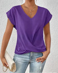 Helvano | Damen T-Shirt mit V-Ausschnitt
