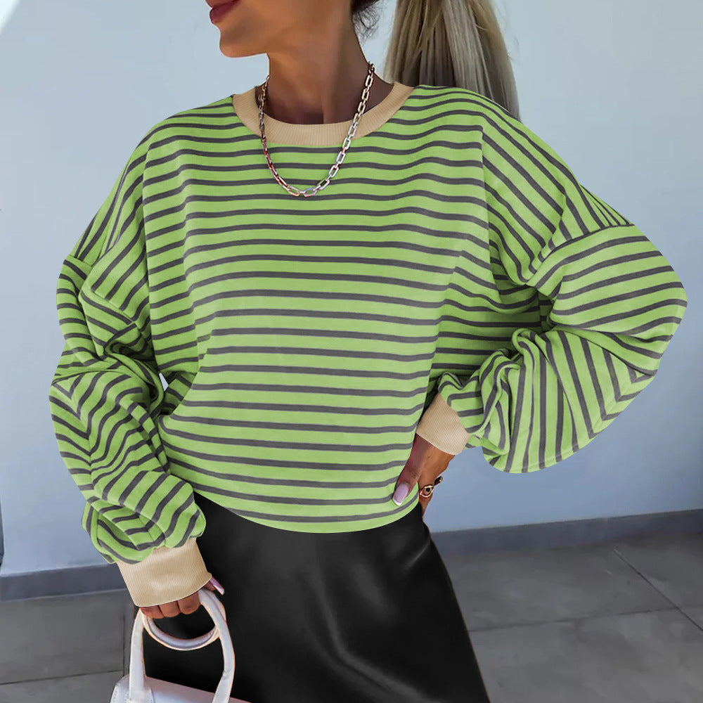 Helvano | Gestreiftes Boxy-Sweatshirt für Damen