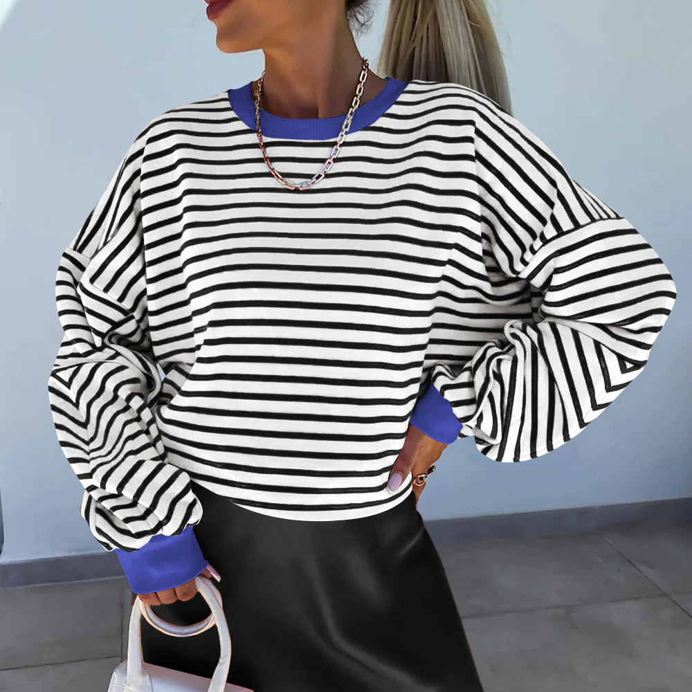 Helvano | Gestreiftes Boxy-Sweatshirt für Damen