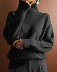 Helvano | Damen Strickpullover mit Stehkragen