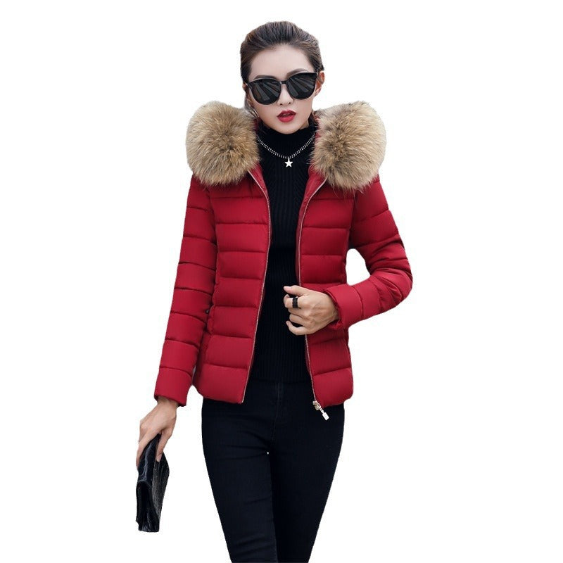 Helvano | Damen Winterjacke mit Kunstfellkragen