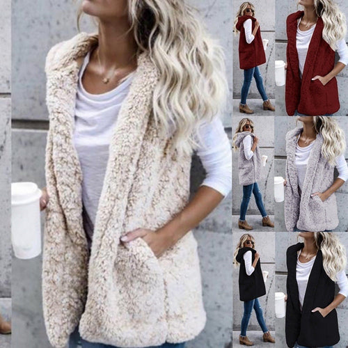 Helvano | Kuschelige Teddy-Weste für Damen