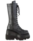 Helvano | Damen Schnürstiefel mit Plateauabsatz in Schwarz