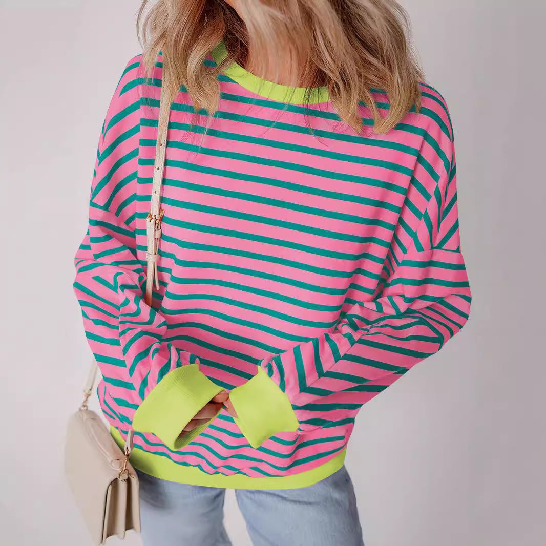 Helvano | Gestreiftes Boxy-Sweatshirt für Damen