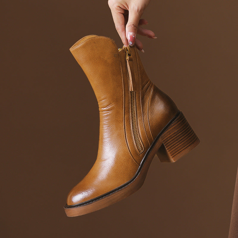 Helvano | Damen Stiefeletten mit Blockabsatz