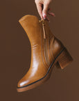 Helvano | Damen Stiefeletten mit Blockabsatz