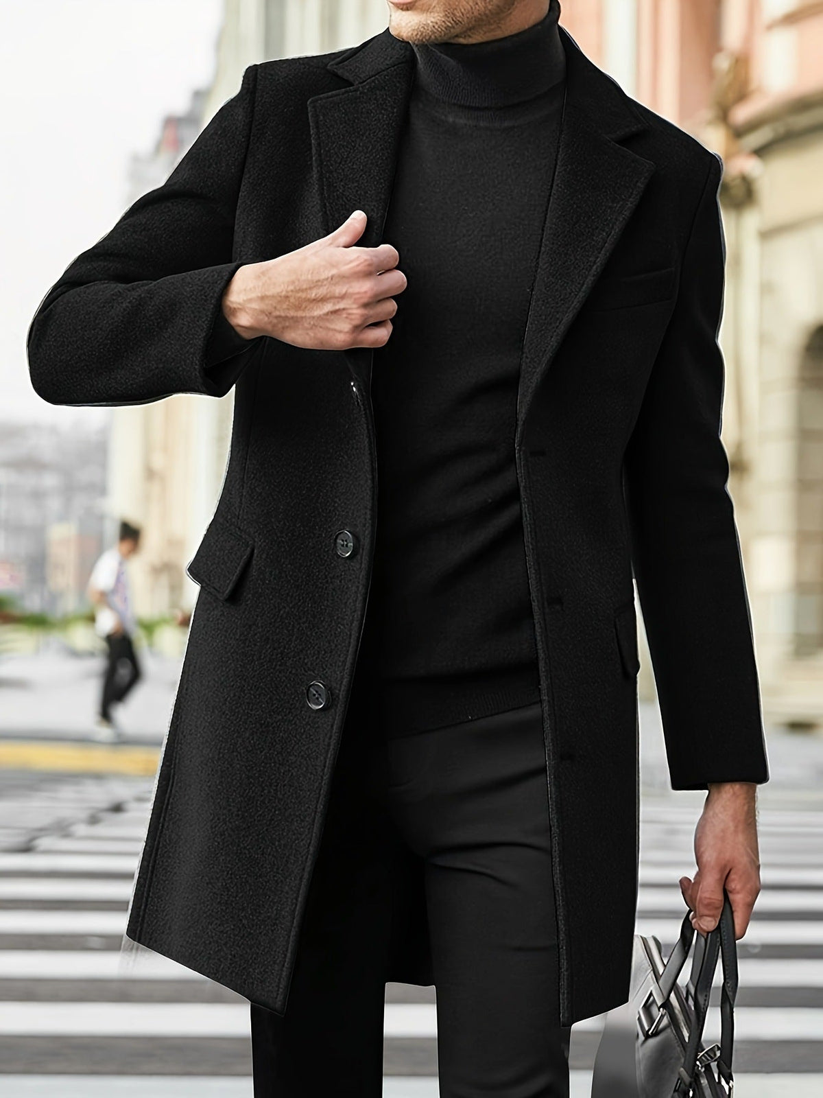 Helvano | Eleganter Wintermantel mit Revers für Herren