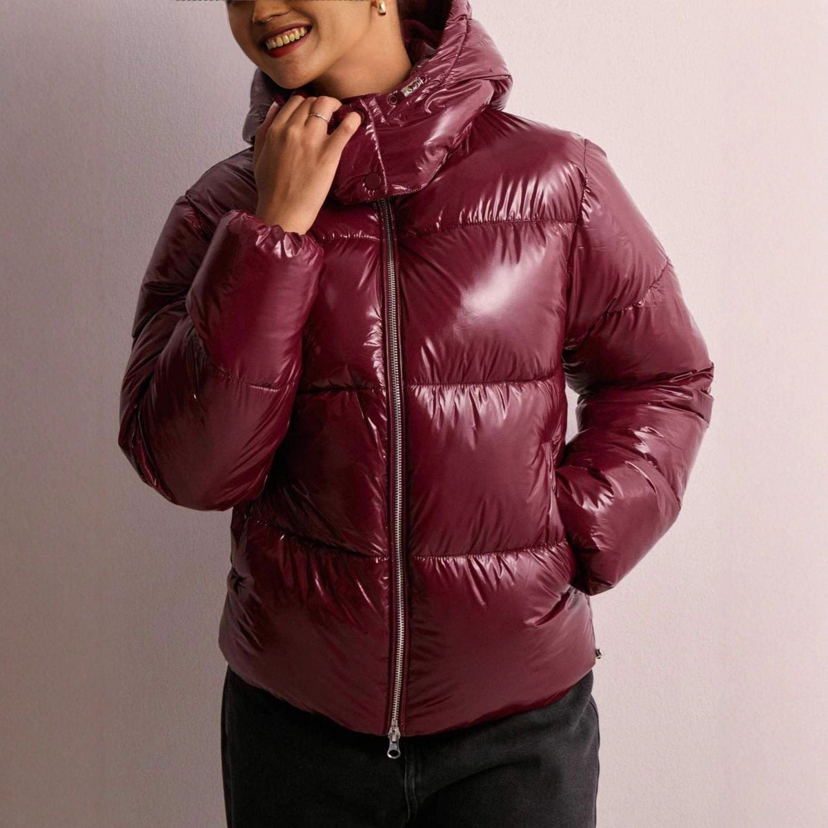 Helvano | Damen Steppjacke mit verstellbarer Kapuze