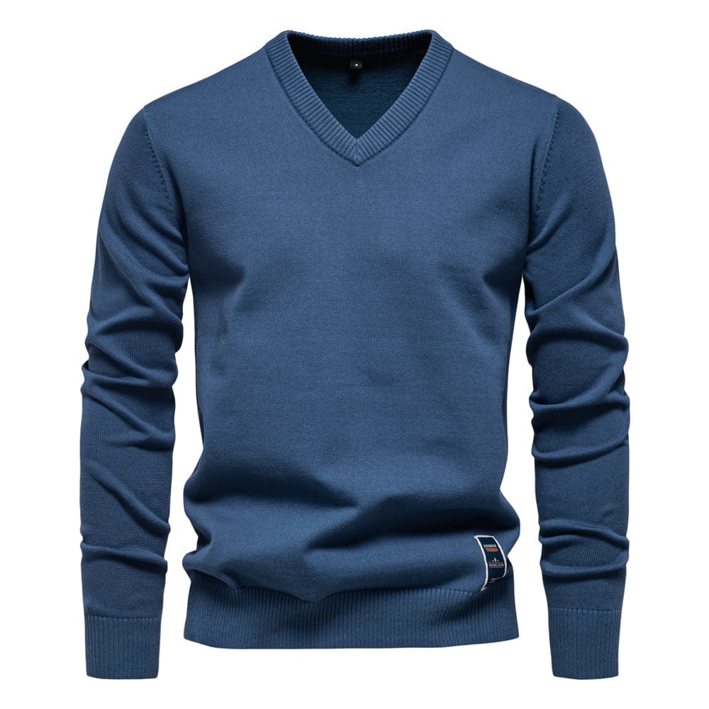 Helvano | Herren V-Neck Pullover aus Baumwolle