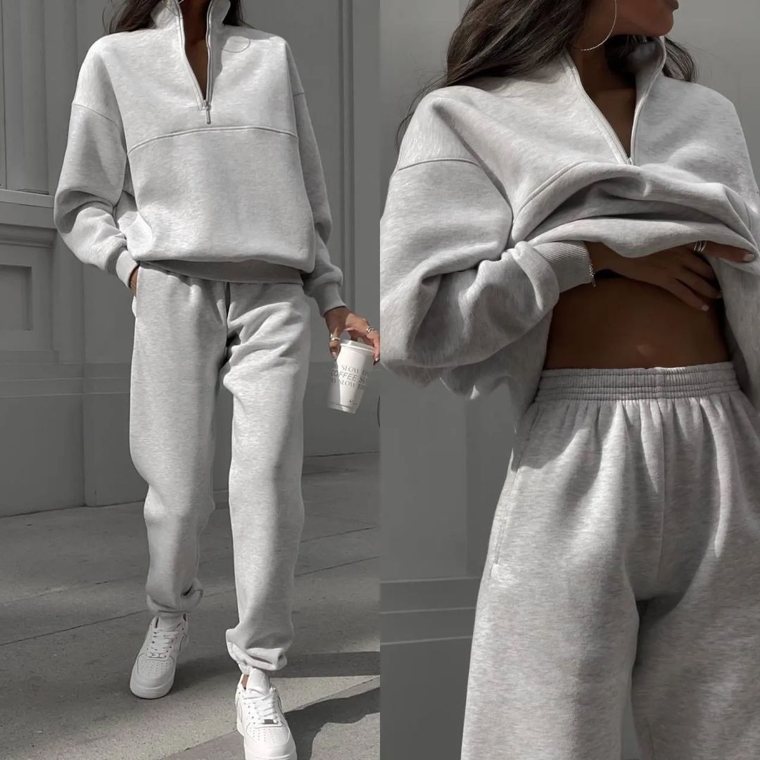 Helvano | Sportlicher Jogginganzug für Damen mit Zip-Hoodie