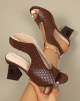 Helvano | Geometrische Absatz-Sandalen für Damen
