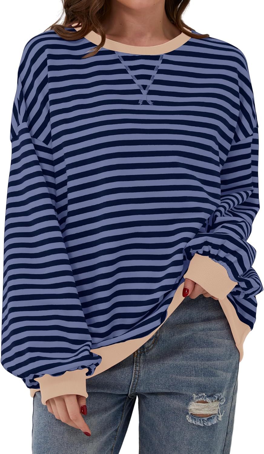 Helvano | Sweatshirt für Damen mit bunten Streifen