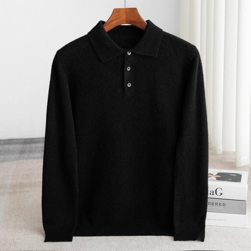 Helvano | Herren Polo-Pullover aus Wollmischung