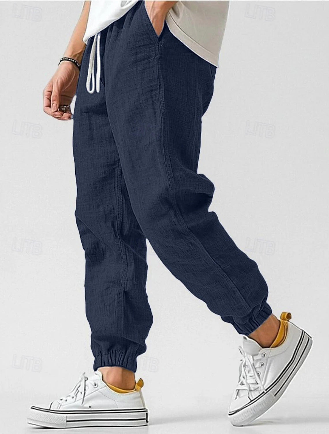 Helvano | Leinenhose für Herren mit elastischem Bund