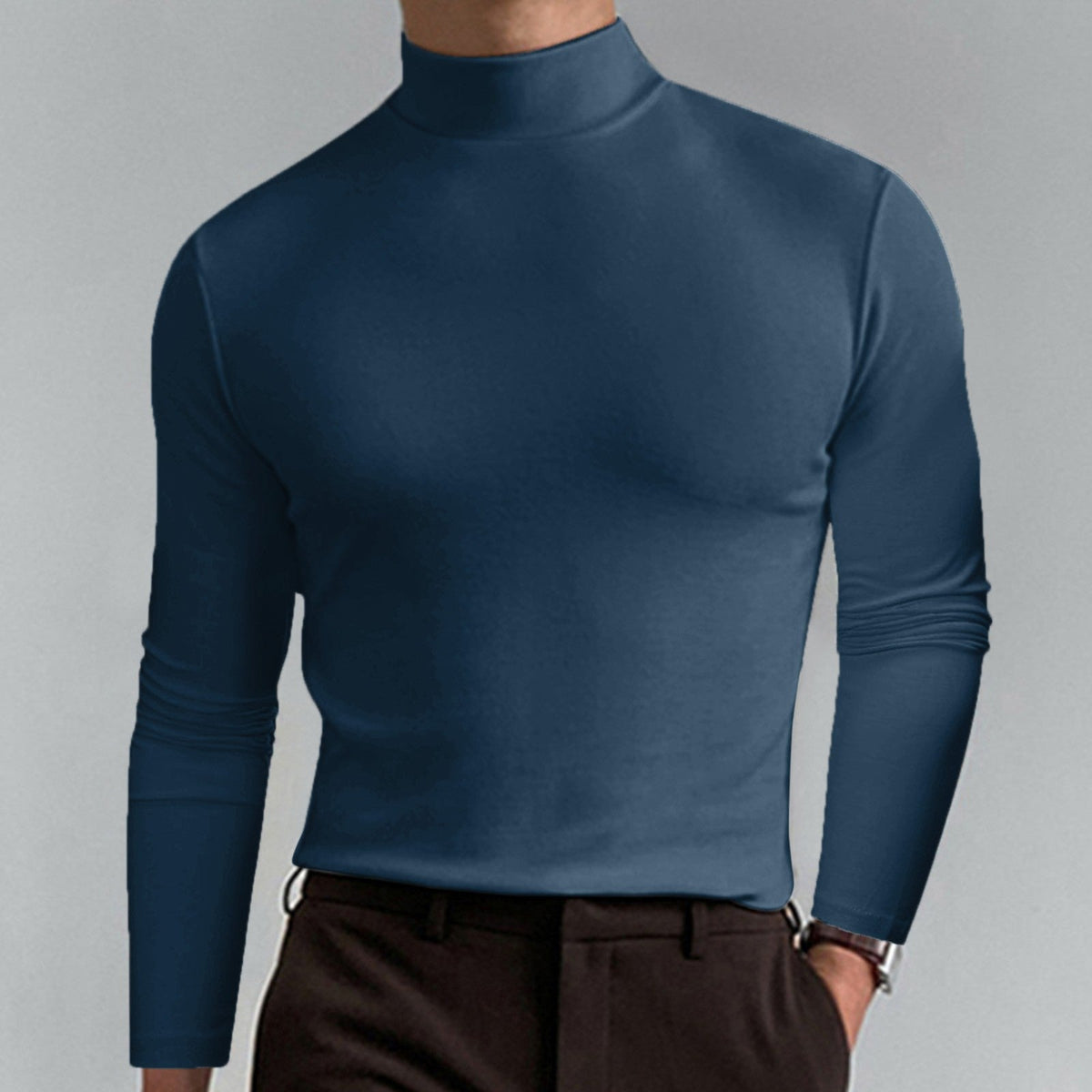 Helvano | Rollkragenpullover für Herren aus Baumwollmischung