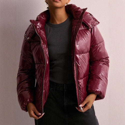 Helvano | Damen Steppjacke mit verstellbarer Kapuze