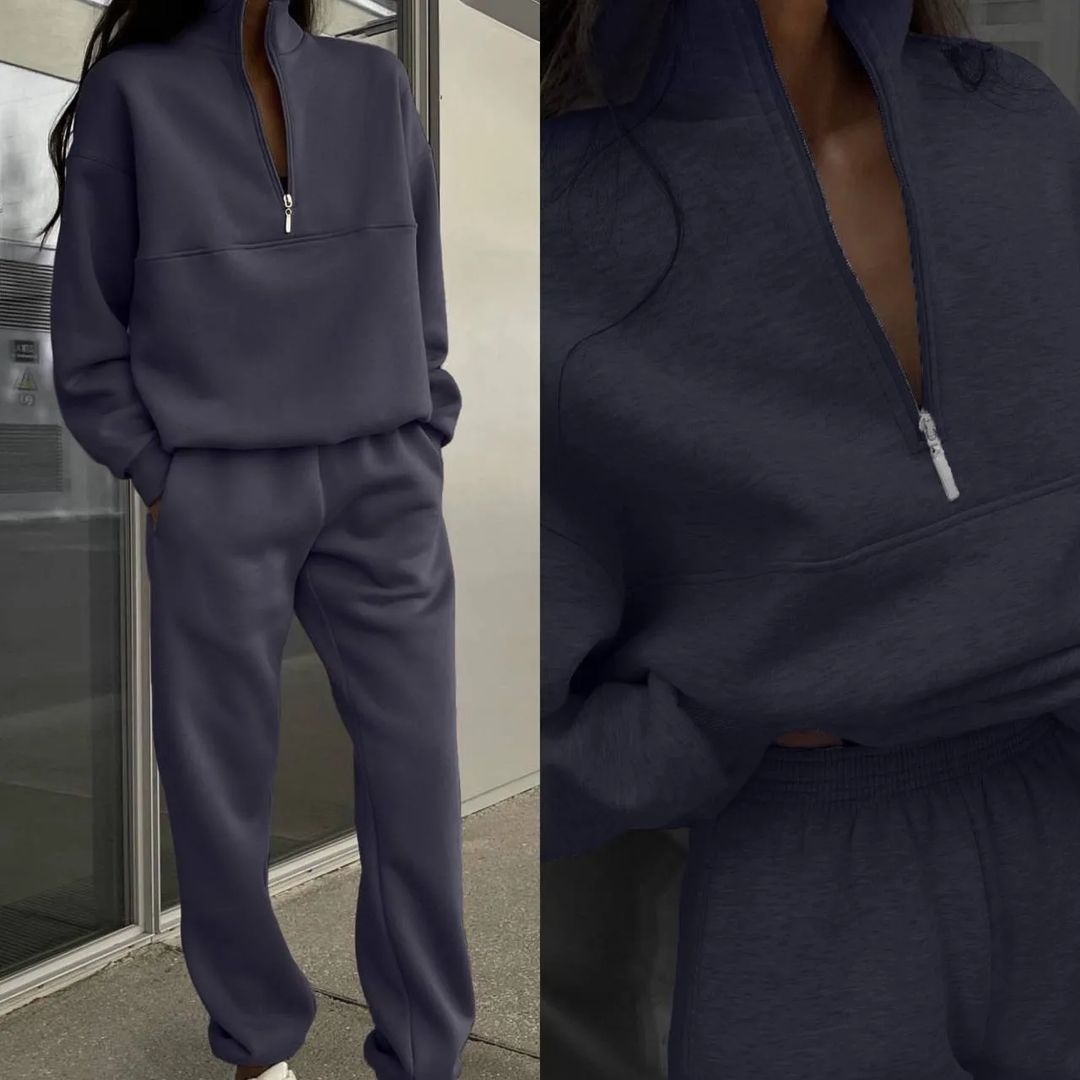 Helvano | Sportlicher Jogginganzug für Damen mit Zip-Hoodie