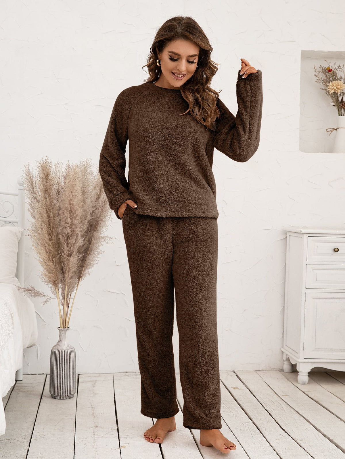 Helvano | Kuscheliges Fleece-Pyjama-Set für Damen