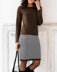 Helvano | Damen Strickkleid mit Chevron-Muster