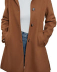 Helvano | Eleganter Wollmantel mit Stehkragen für Damen