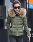 Helvano | Damen Winterjacke mit Kunstfellkragen