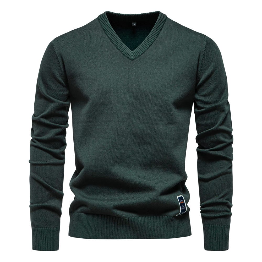 Helvano | Herren V-Neck Pullover aus Baumwolle