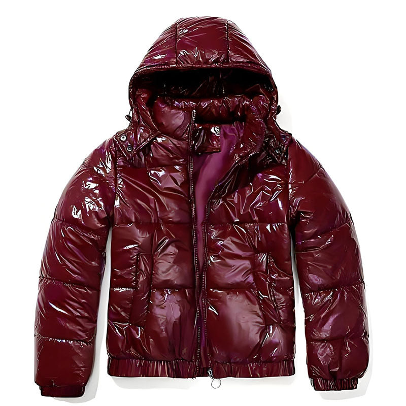 Helvano | Glänzende Winterjacke mit Kapuze für Damen
