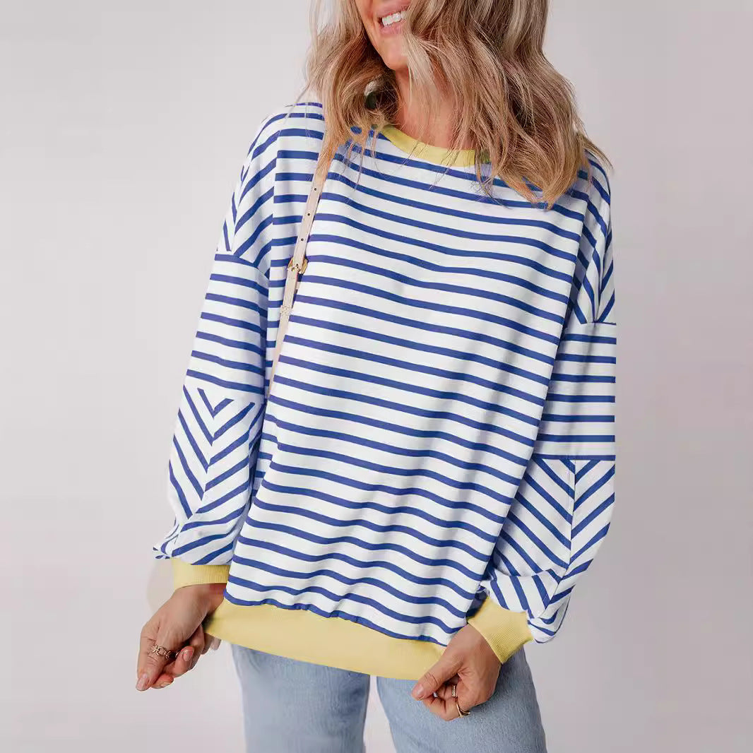 Helvano | Gestreiftes Boxy-Sweatshirt für Damen