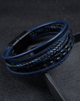 Helvano | Herren-Lederarmband in Schwarz