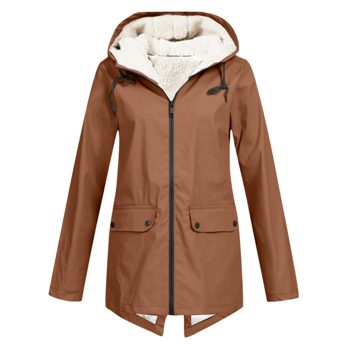 Helvano | Gefütterte Regenjacke mit Kapuze für Damen