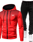 Helvano | Herren Trainingsanzug mit Zip-Hoodie und Jogginghose