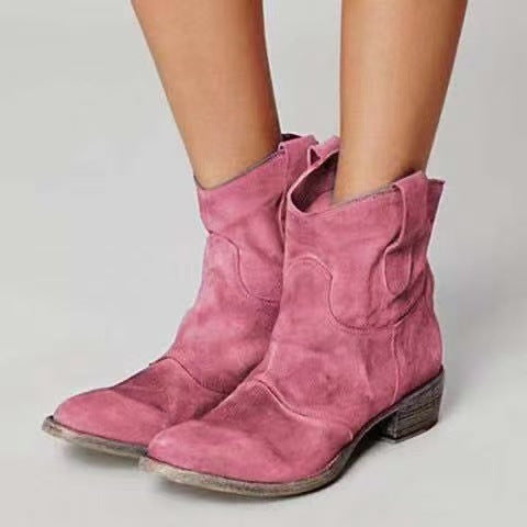 Helvano | Western-Stiefel aus Wildleder mit Blockabsatz für Damen