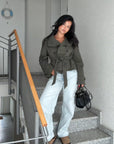 Helvano | Taillierter Trenchcoat mit Taschen für Damen